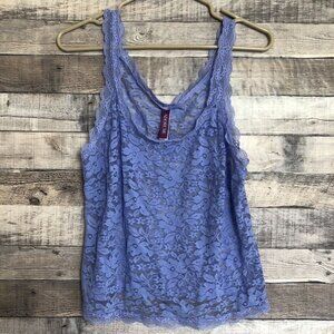 Adore Me Lace Sleeveless Top Tank Cami Size OX See Through Purple